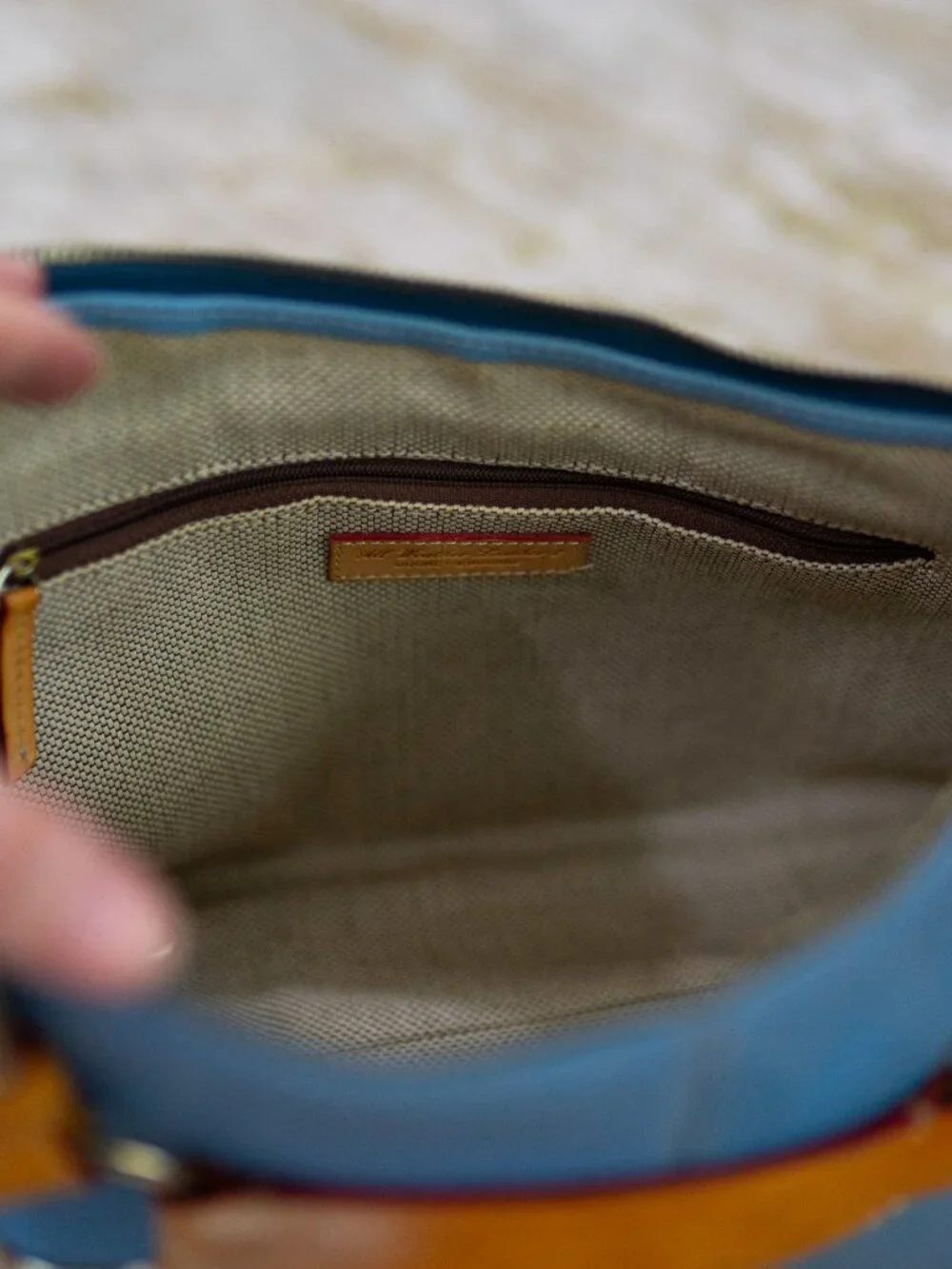 Dooney & Burke Purse Blue pebble leather